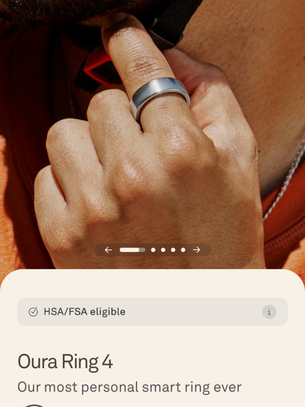 Oura Ring 4 Size 8 (Silver) with Charger and Box - Picture 2 of 16